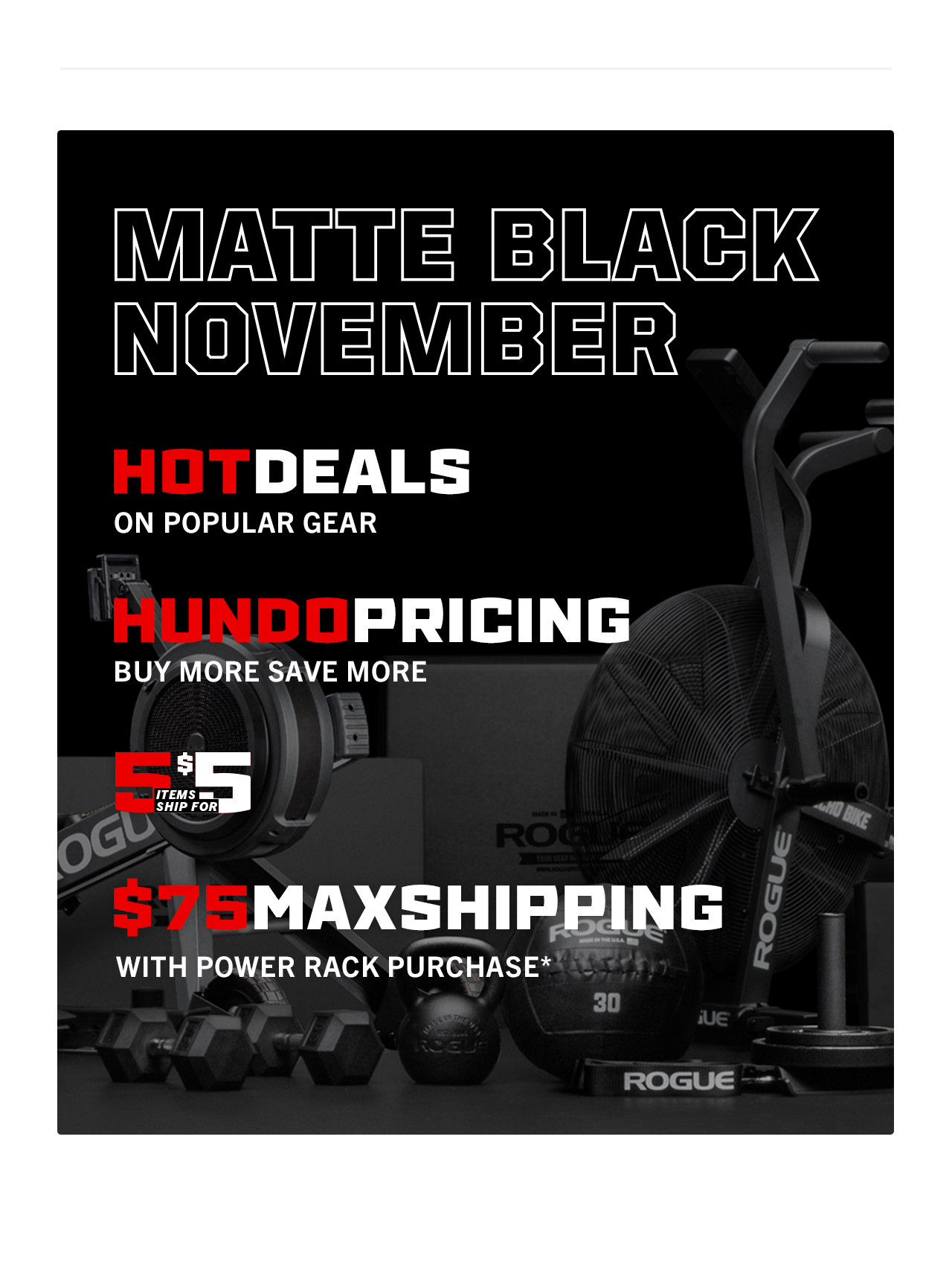 Rogue Fitness Holiday Gift Guide Campaign Buzz